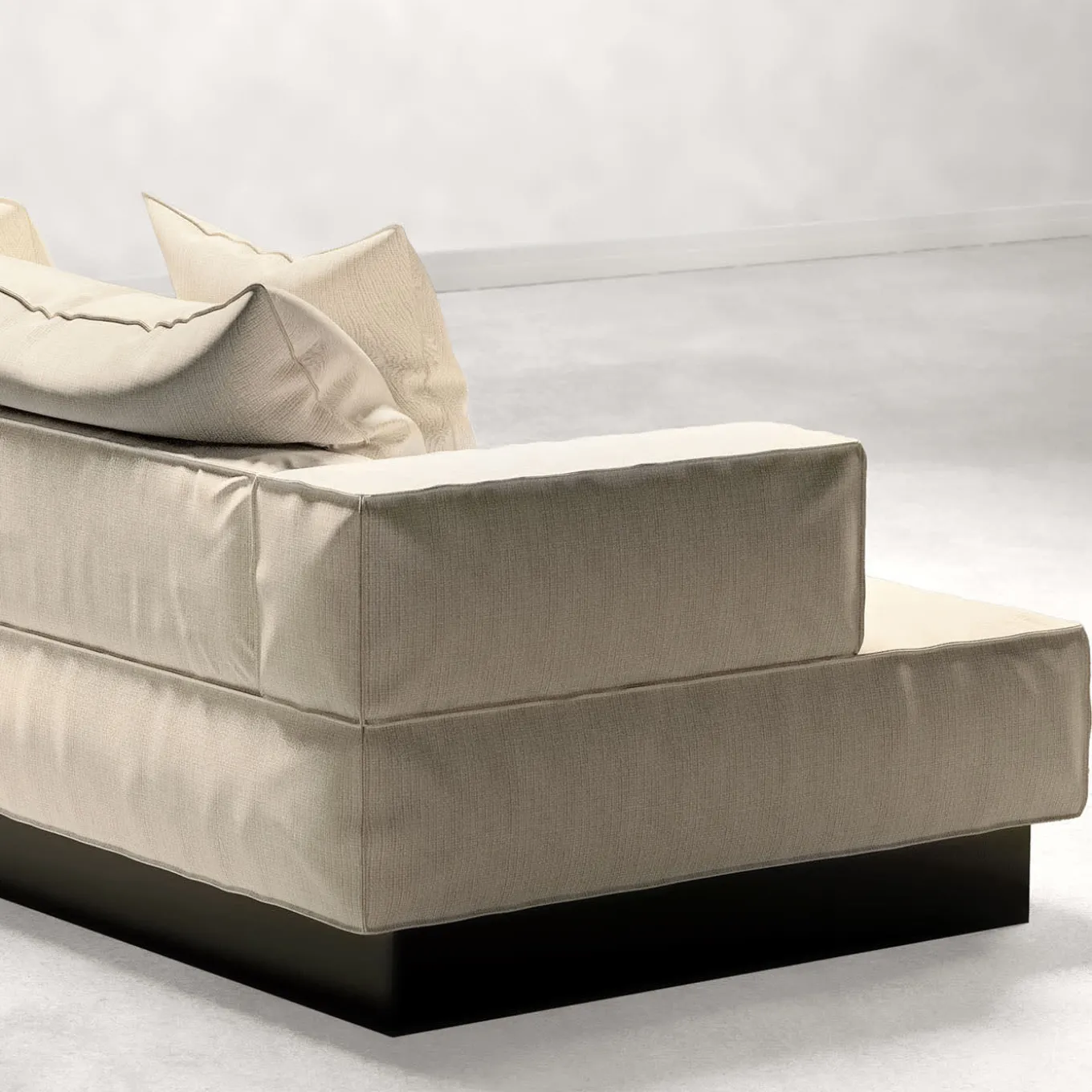 Divano Modulare in Tessuto Dedar Grand Natte' Bianco Moonage Daydream