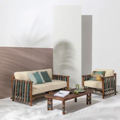 Divano per esterni Lignes in legno