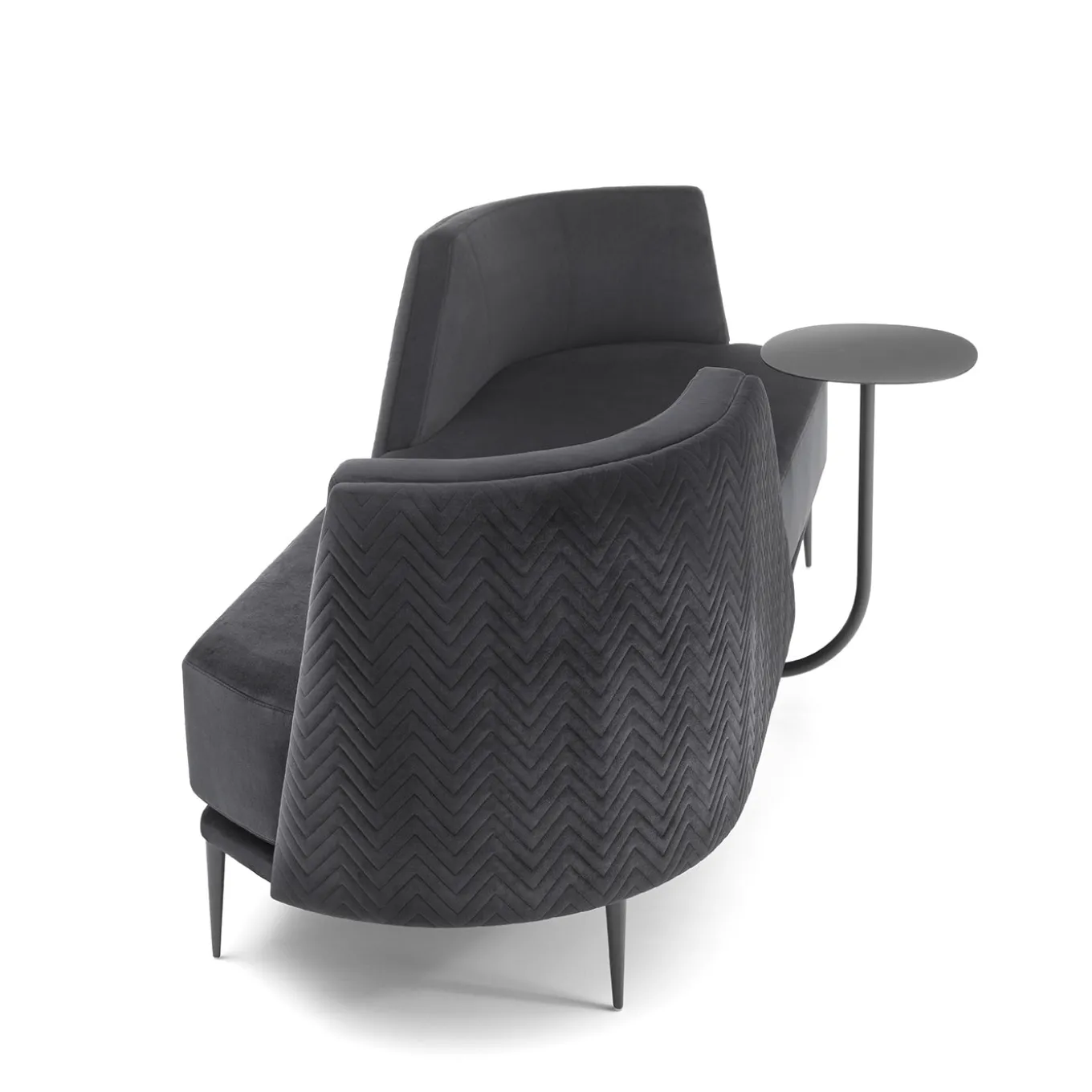 Divano Pergy Vis-à-Vis nero