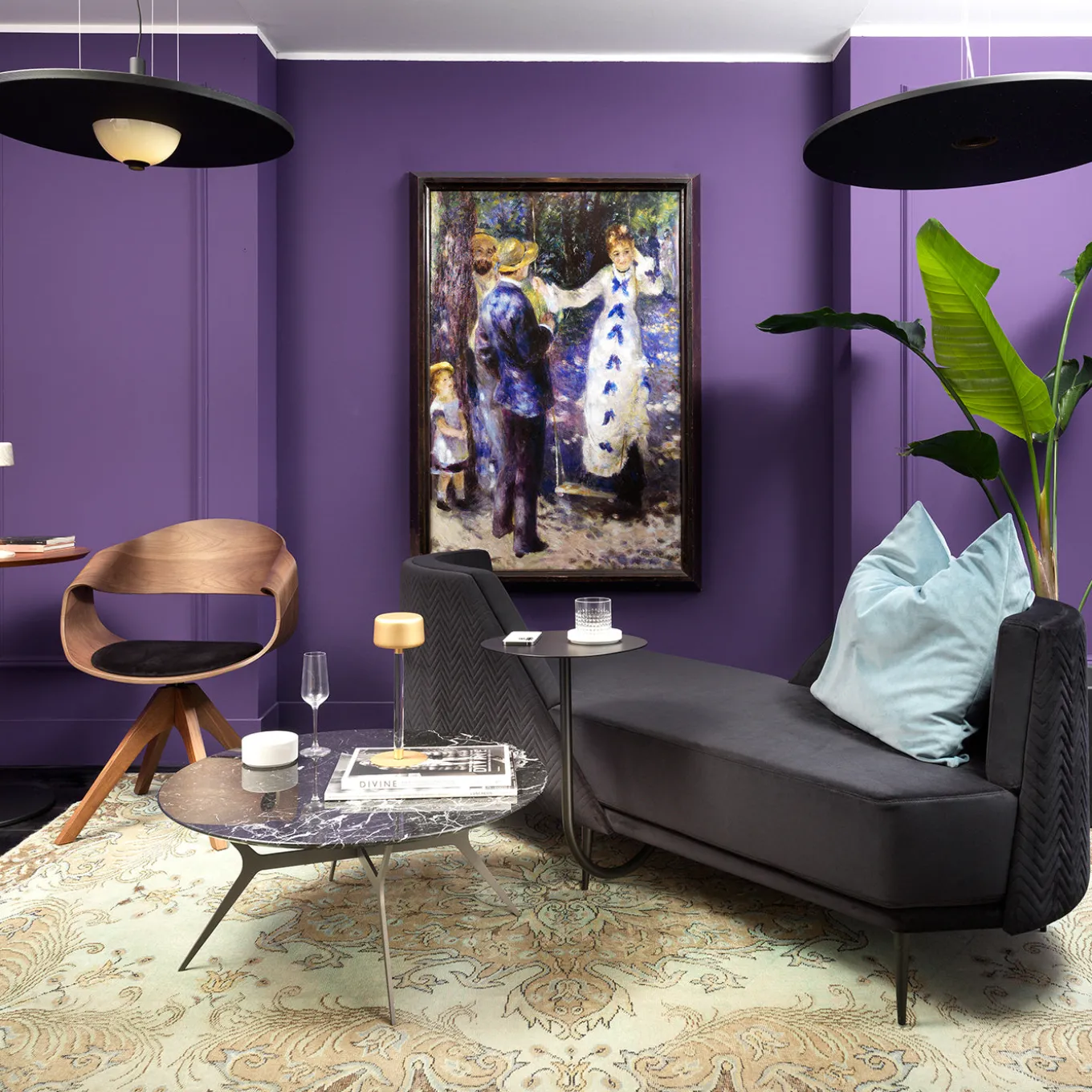 Divano Pergy Vis-à-Vis nero