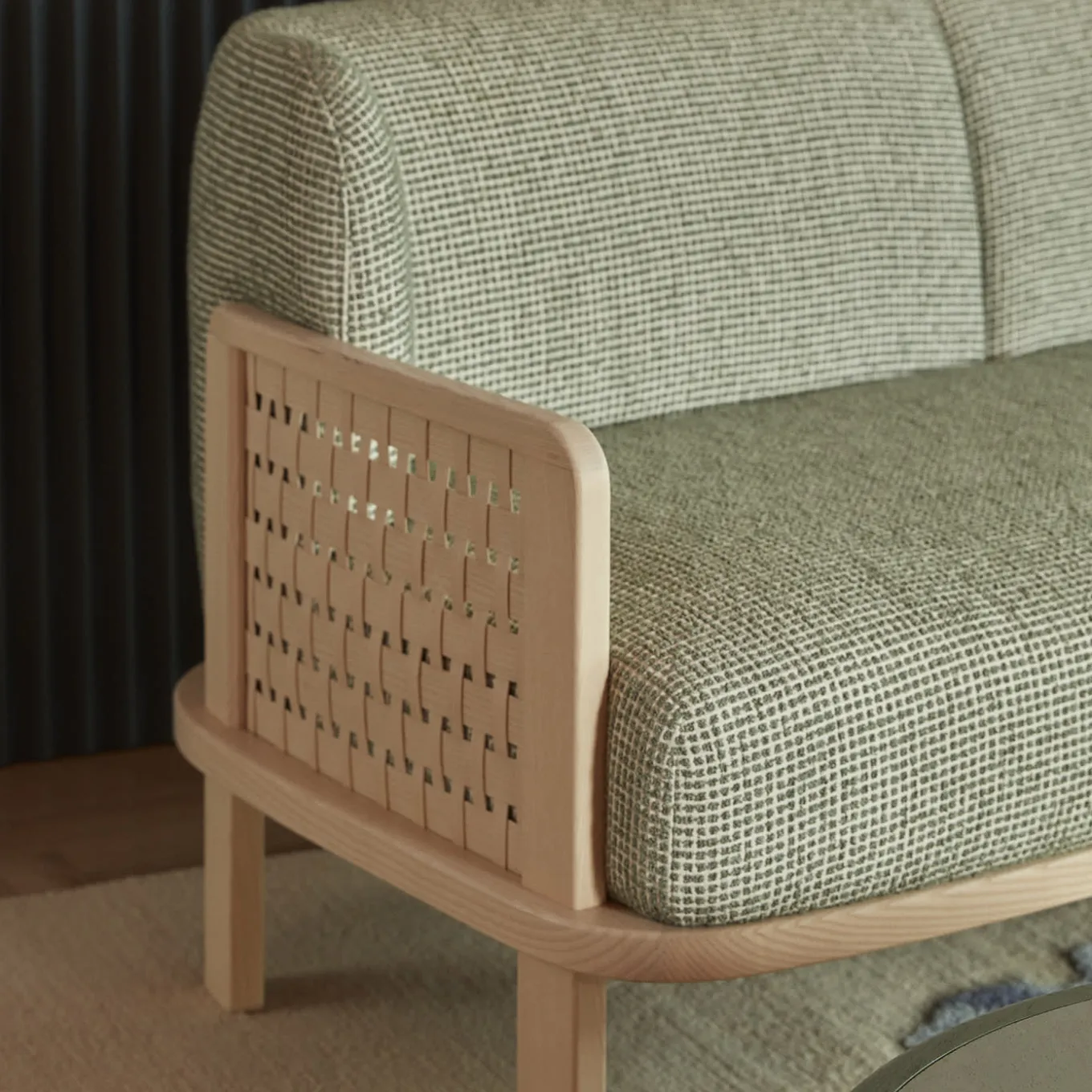 Divano Raquette 181 verde di Cristina Celestino