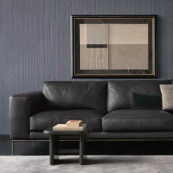 Divano Roger in pelle nera di Dainellistudio