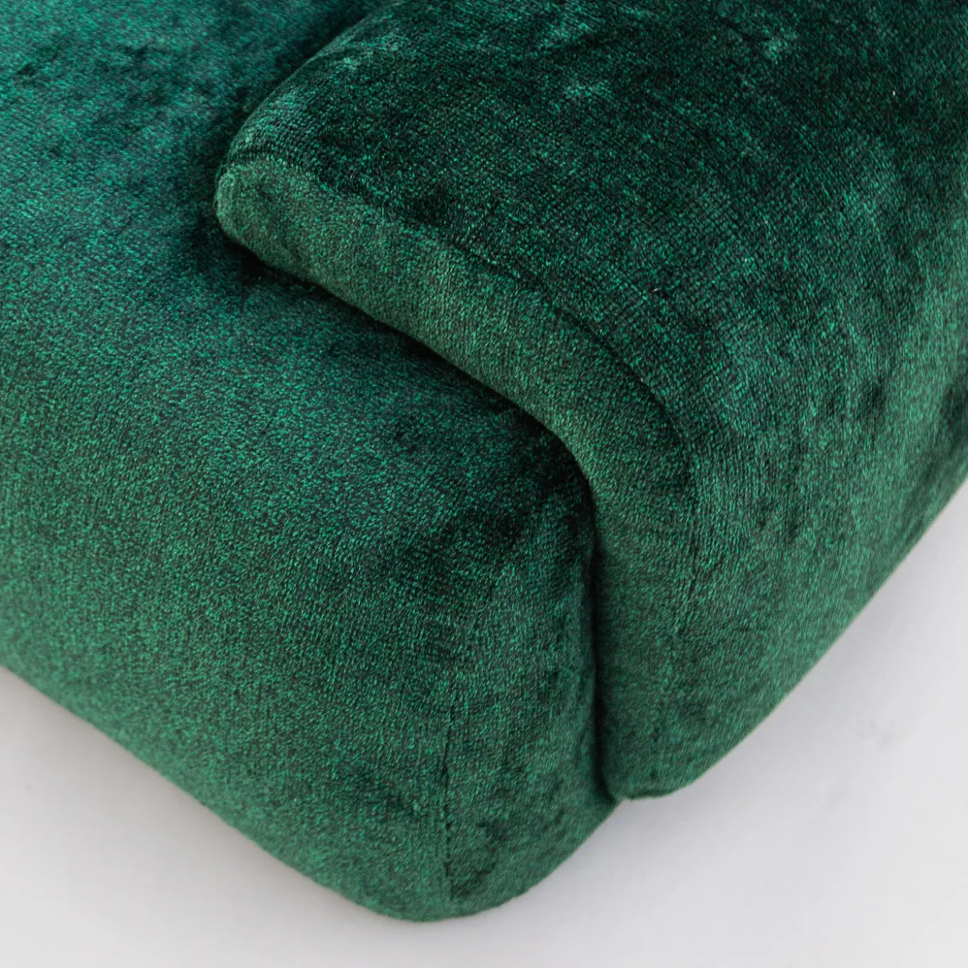 Divano Verde Curvo Cabochon