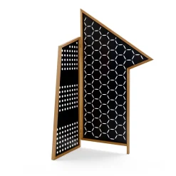 Divisorio per ambienti con schermo pieghevole Opto - Nero