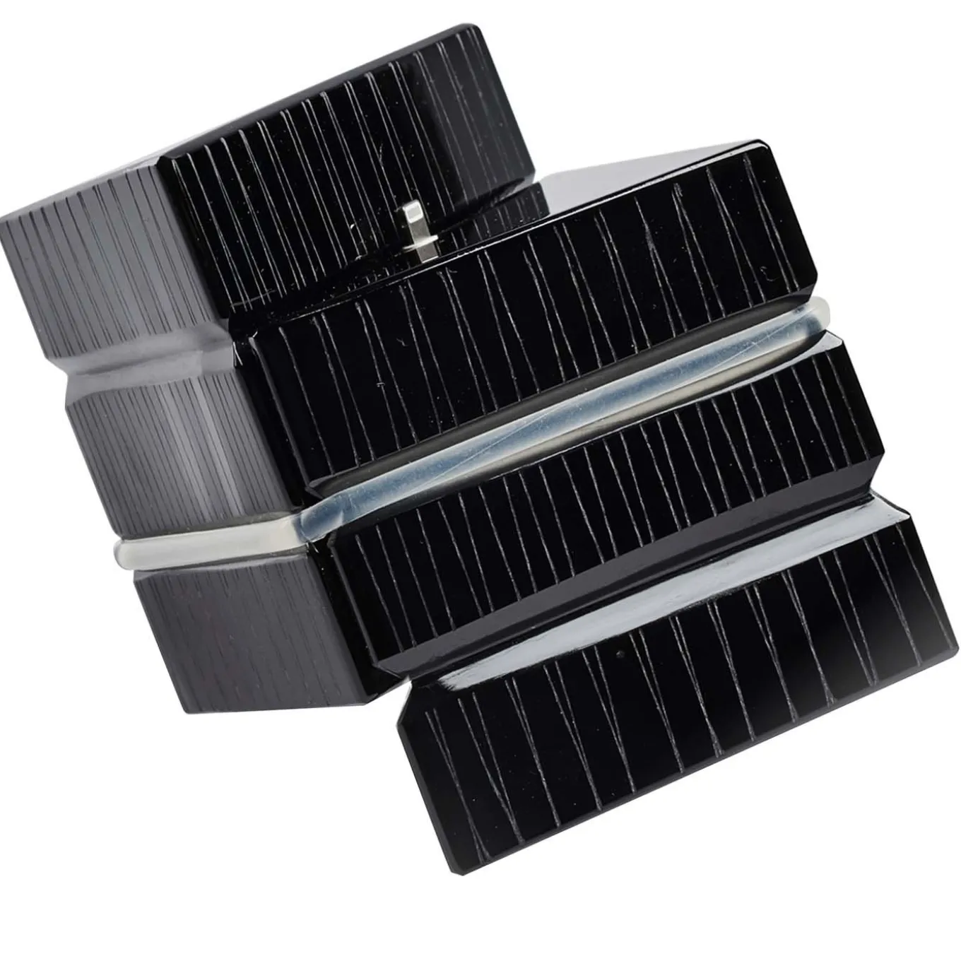 Dock di ricarica in cristallo nero