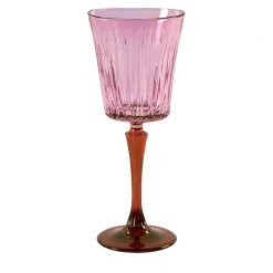 Domina Set di 2 bicchieri da vino rosa-arancio