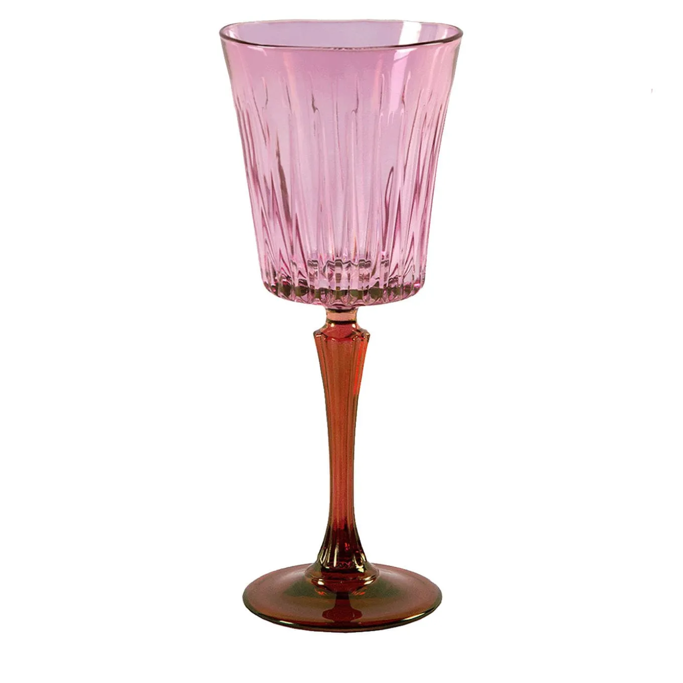 Domina Set di 2 bicchieri da vino rosa-arancio