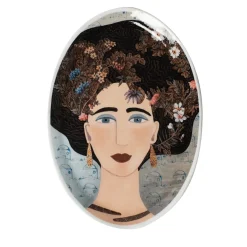 DONNE FIORITE Set di 2 vassoi ovali Polina