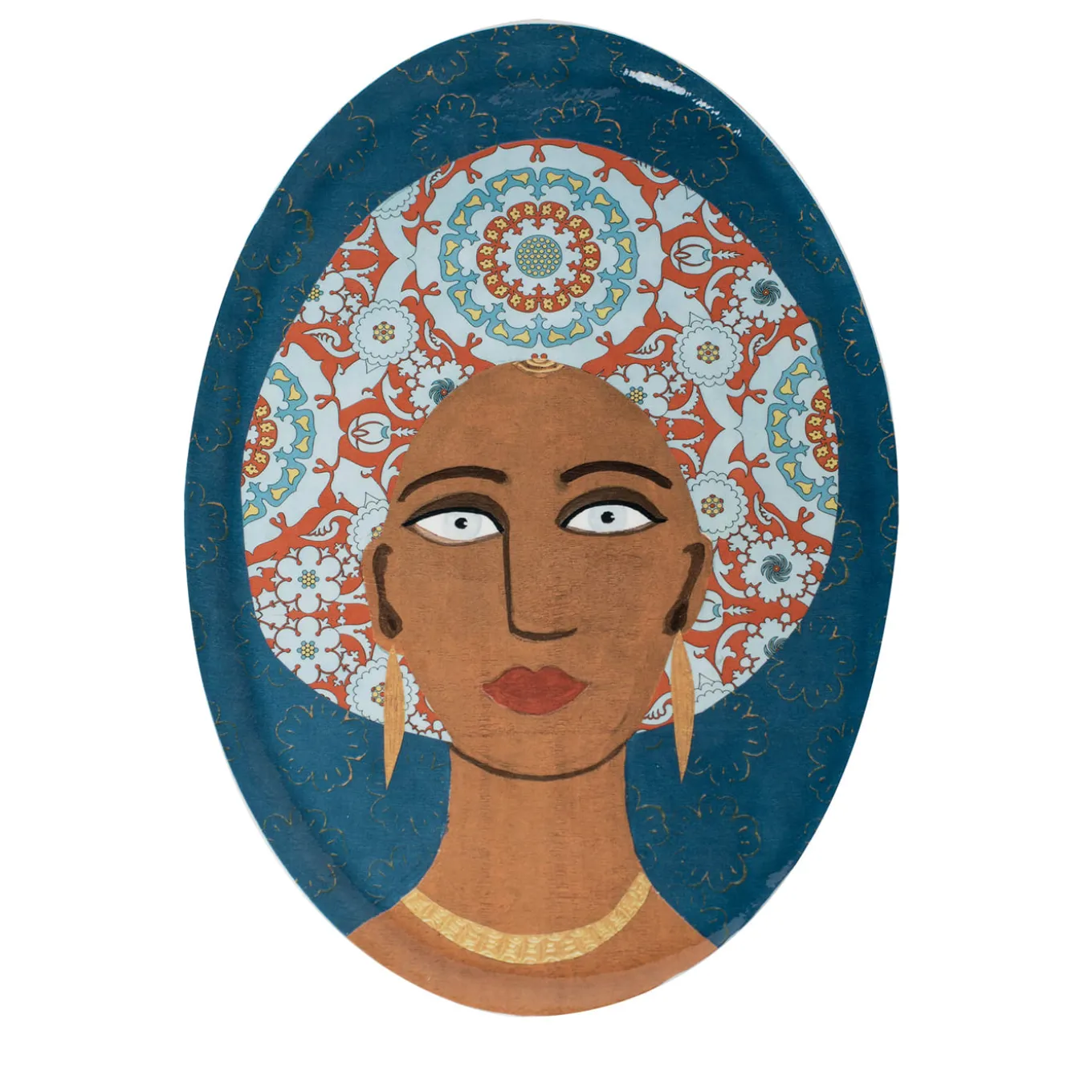 DONNE FIORITE Vassoio ovale Aisha