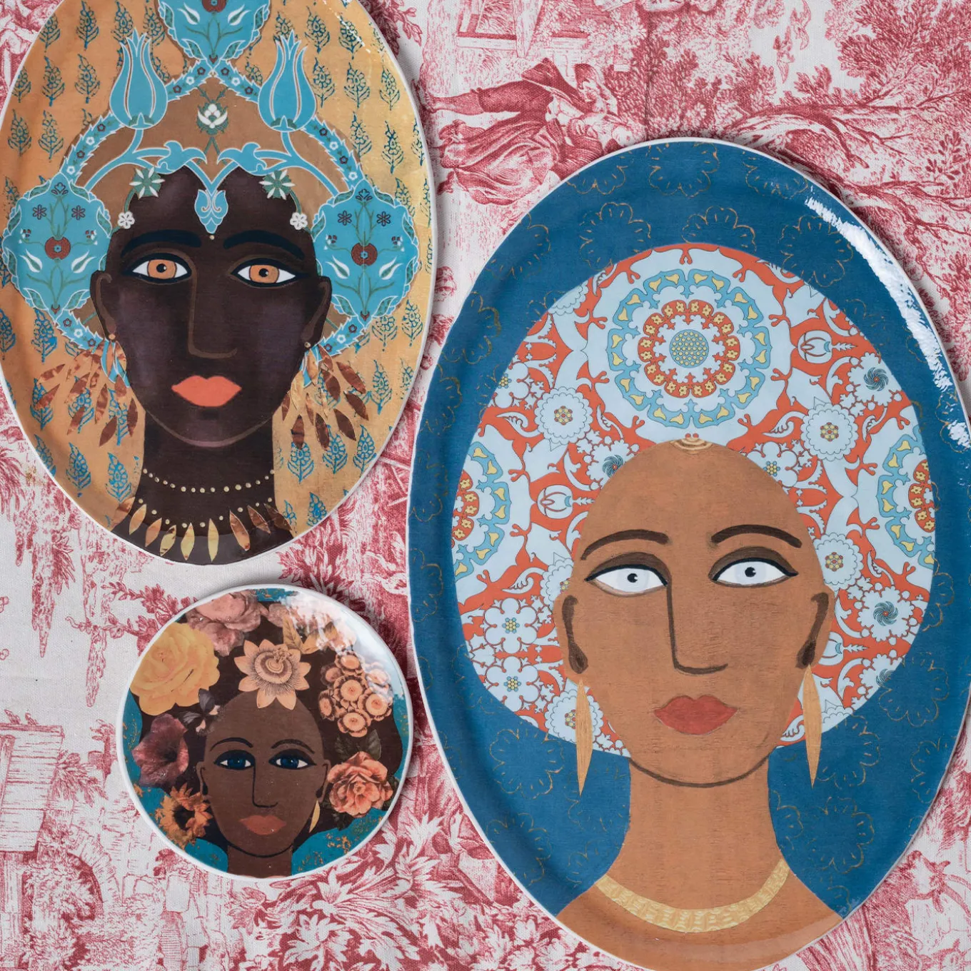 DONNE FIORITE Vassoio ovale Aisha