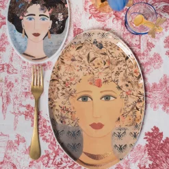 DONNE FIORITE Vassoio ovale Ariel