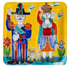 DS Piatto quadrato giallo