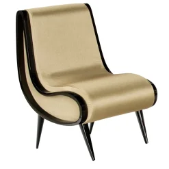 Eclipse Lounge Chair in tessuto oro