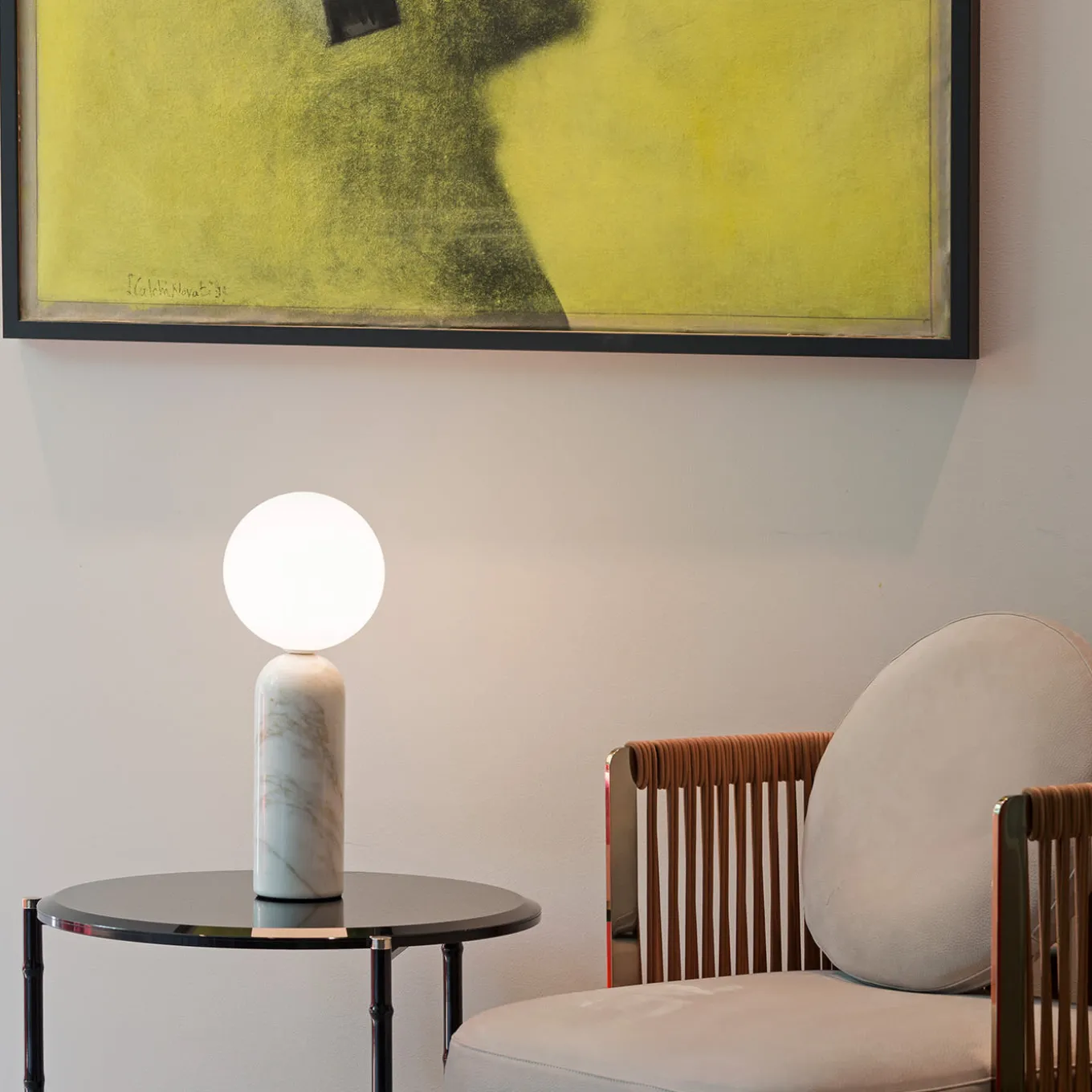 Emma Lampada da Tavolo in marmo Calacatta