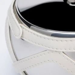 Escher Luna Secchiello per ghiaccio isolato bianco con pinze per il ghiaccio