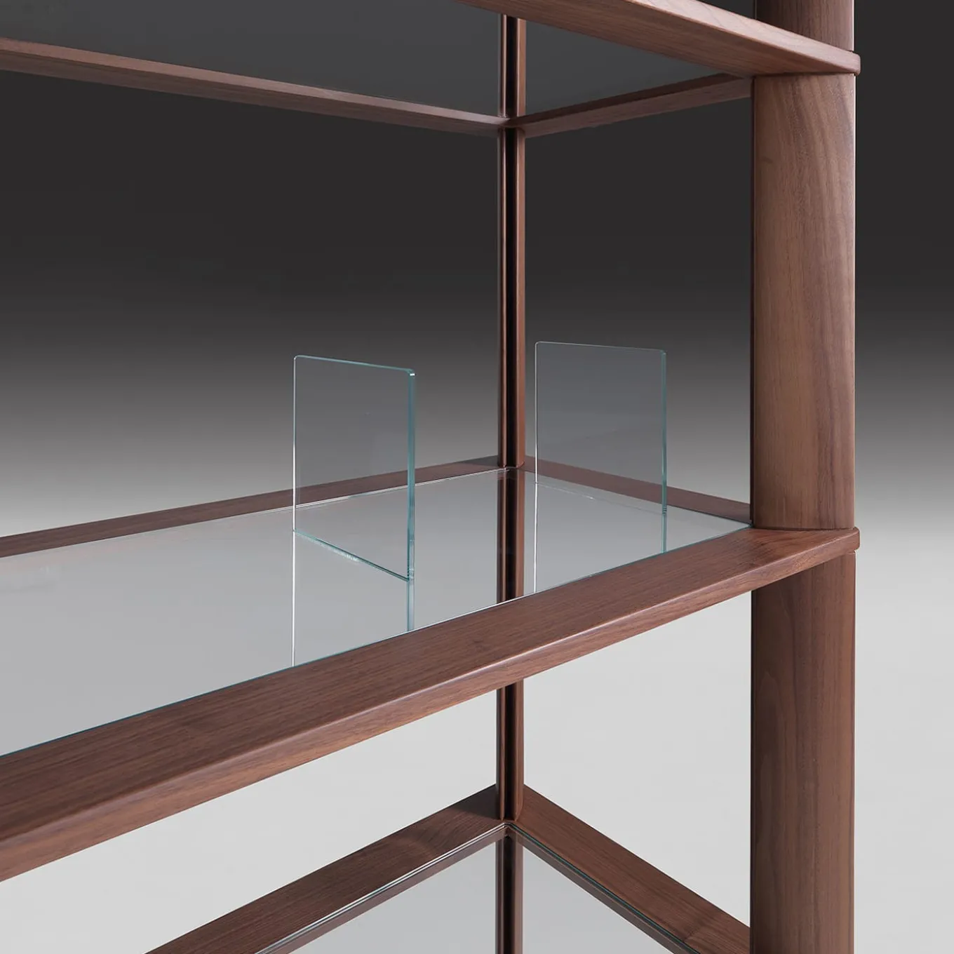 Etagère Kong Ecuba a 4 ripiani in noce