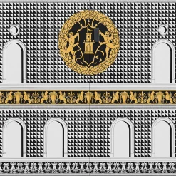 Facciata Quattrocentesca Armadietto alto bianco e nero