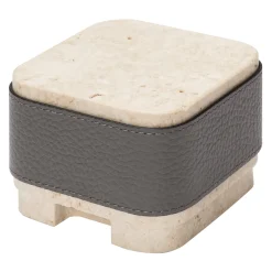 Fermacarte Lloyd in pelle e marmo