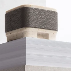 Fermacarte Lloyd in pelle e marmo