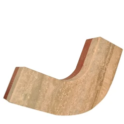 Fermalibri Virgola in Travertino Romano e Persiano