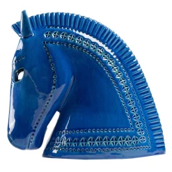 Figurina testa di cavallo Rimini Blu di Aldo Londi