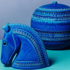 Figurina testa di cavallo Rimini Blu di Aldo Londi