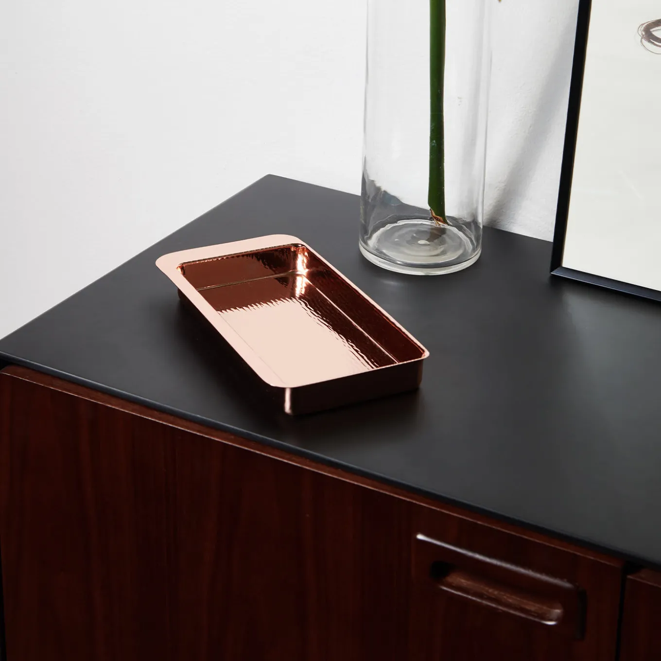 Firenze Vassoio rettangolare a tasca vuota in rame