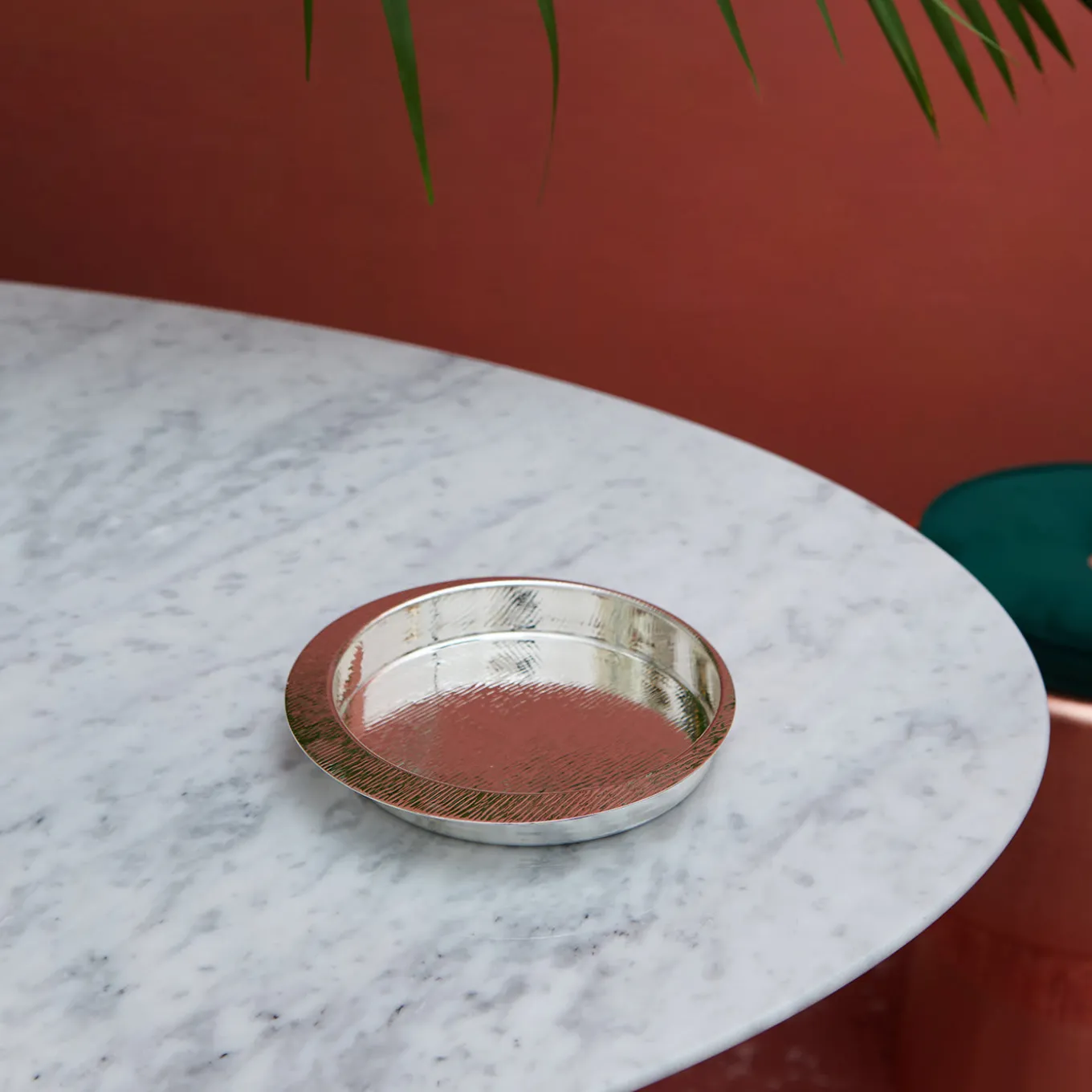 Firenze Vassoio tondo a tasca vuota in argento