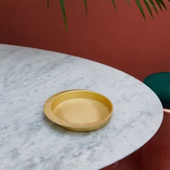 Firenze Vassoio tondo dorato a tasca vuota