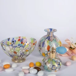 Flacone spray di profumo Murrina multicolore oro