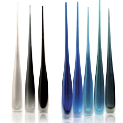 Flute Oltremare Vaso grigio e nero