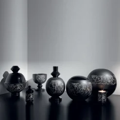 Foga Vaso nero con coperchio