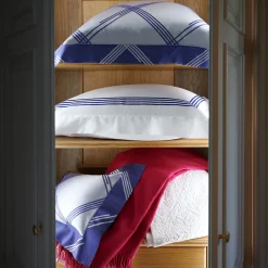 Four Generations Jacquard Blue China US Standard Sham