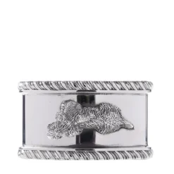 Fox Terrier - Portatovaglioli in argento sterling