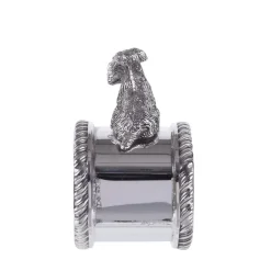 Fox Terrier - Portatovaglioli in argento sterling