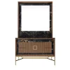 Frame S Port Laurent Mobile da bagno in marmo e legno con specchio