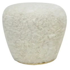 Furry pouf girevole in Alpaca