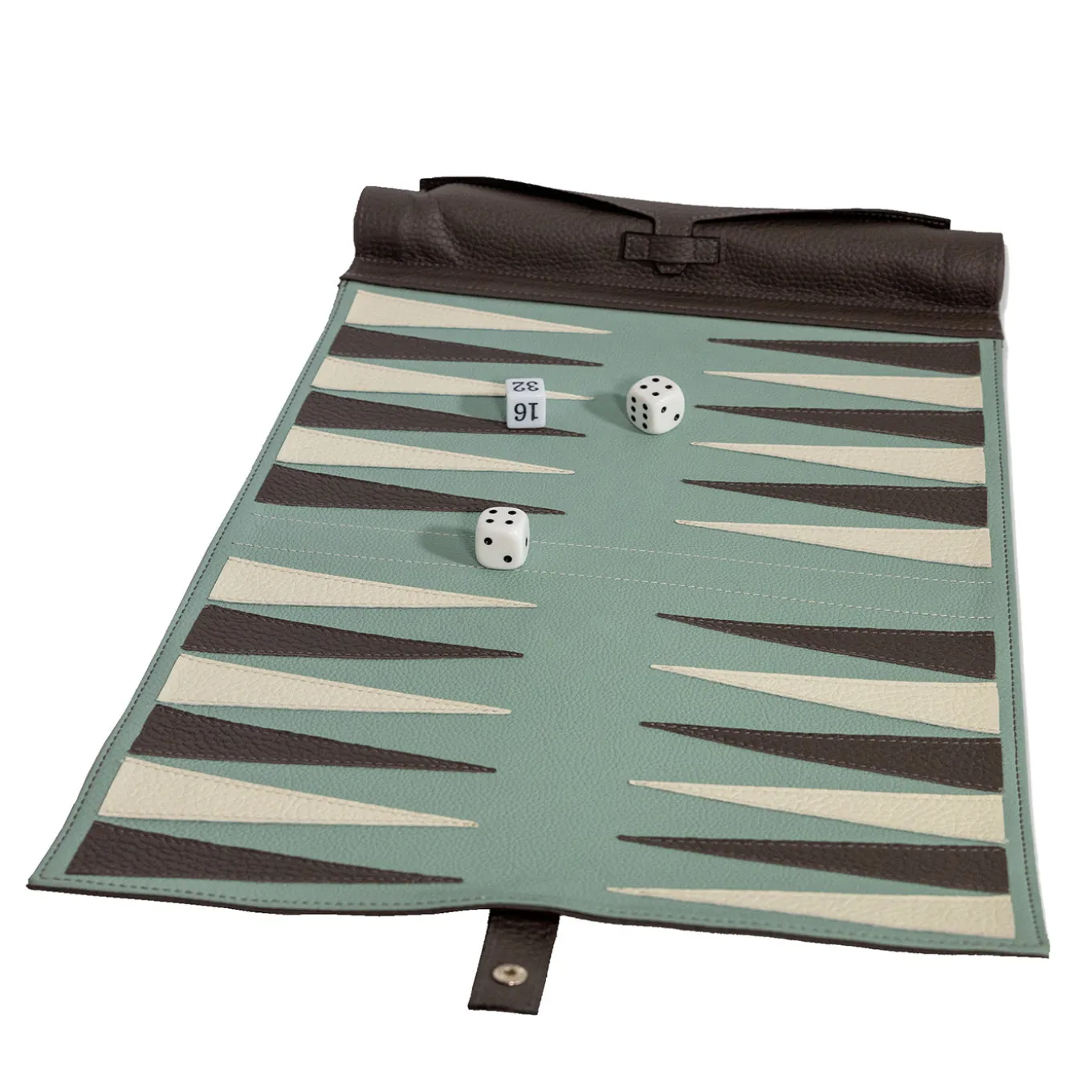 Gioco da Tavolo Backgammon Soft Travel 30 in pelle grigia luna