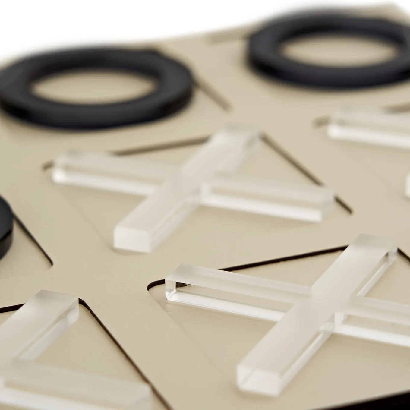 Gioco del Tic Tac Toe in pelle di Panna Cotta