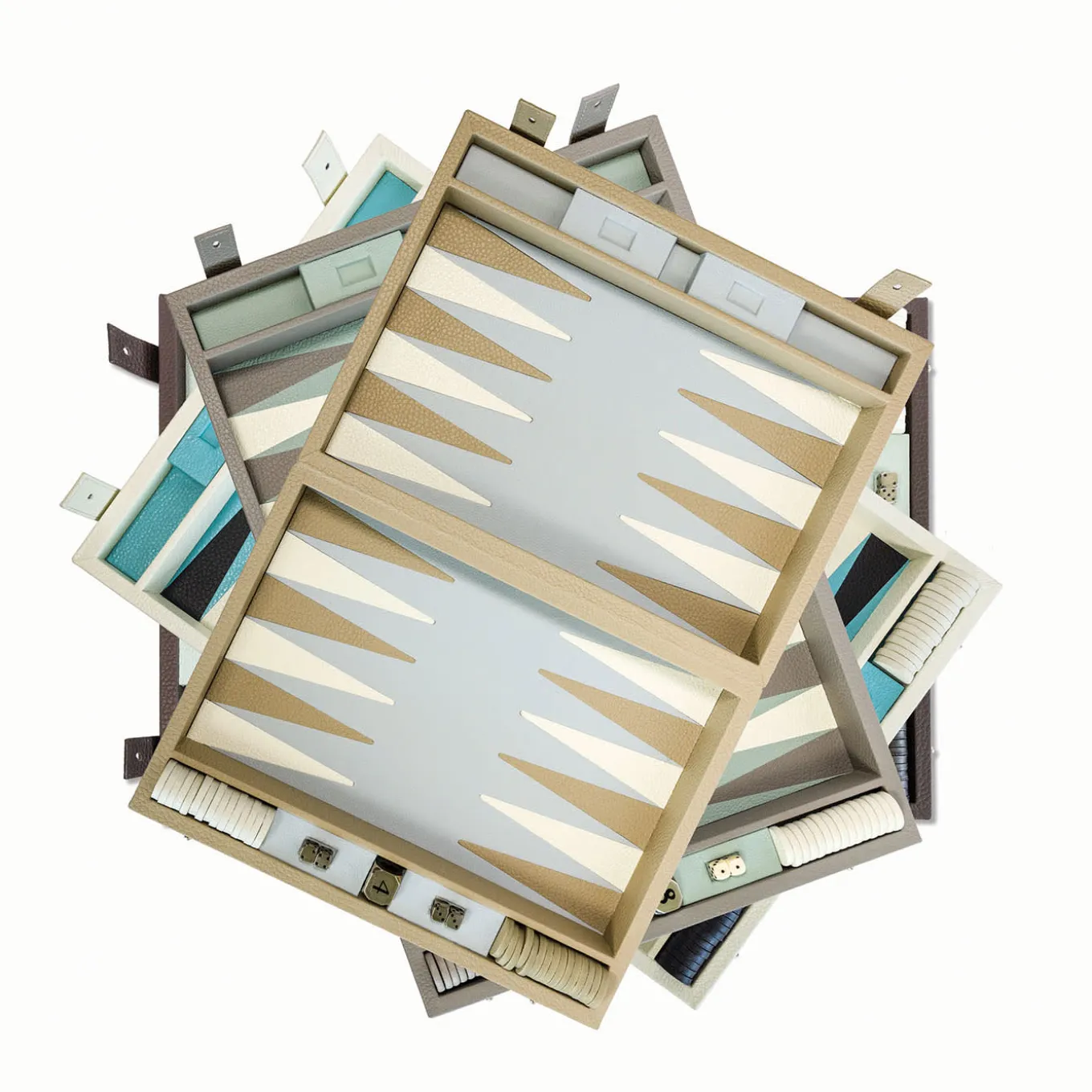 Gioco in scatola Backgammon bianco