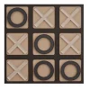Gioco Tic Tac Toe in pelle cioccolato e cappuccino
