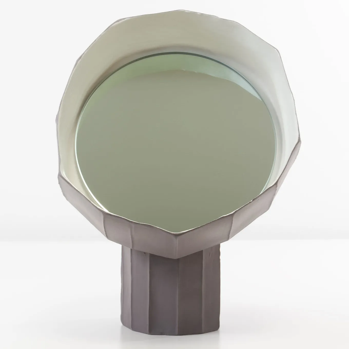 Girasole 20 Specchio da tavolo viola di Paronetto e Botticelli