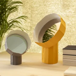 Girasole 20 Specchio da tavolo viola di Paronetto e Botticelli