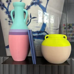 Giulio Cesare Anfora XL rosa viola lilla e azzurra