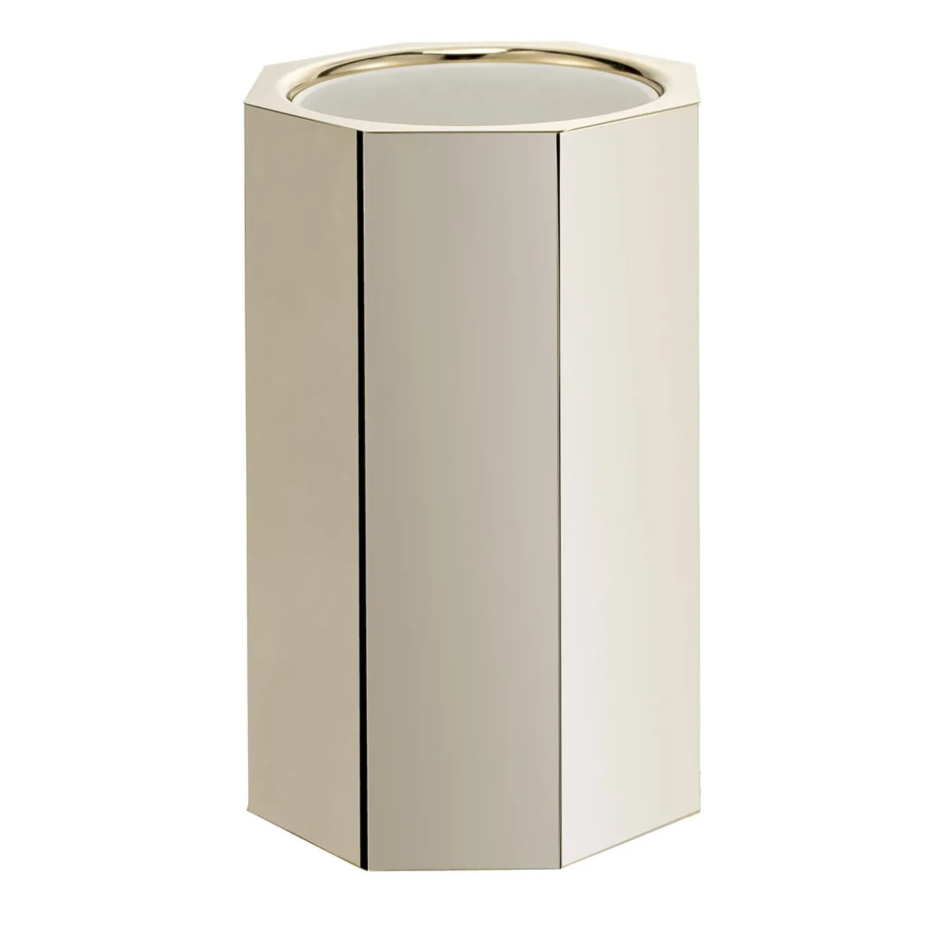 Glacette esagonale in ottone dorato