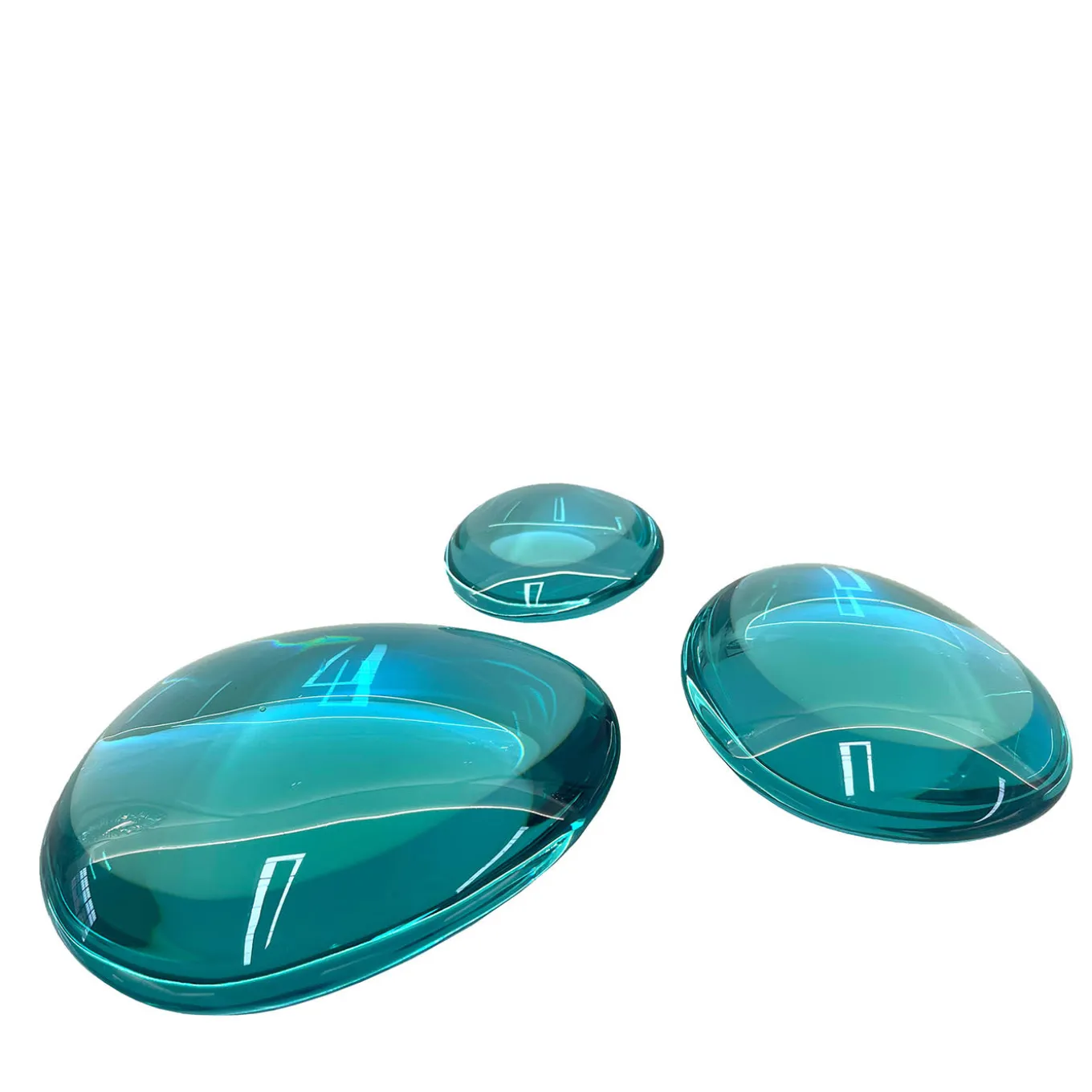 Gocce Set di tre sculture in cristallo