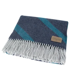 Gold Plaid blu jacquard