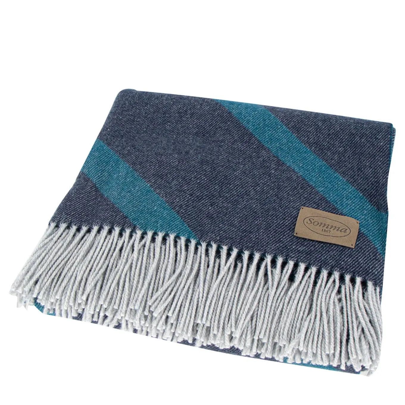 Gold Plaid blu jacquard