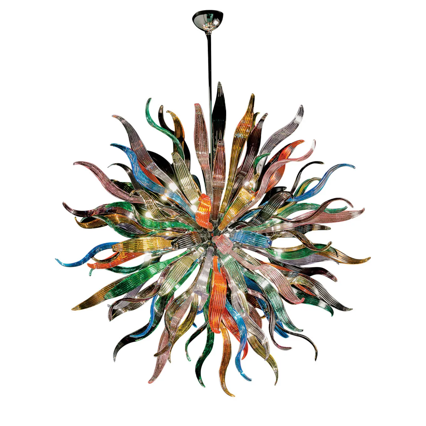 Grande lampadario Dalia multicolore