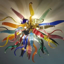 Grande lampadario Dalia multicolore
